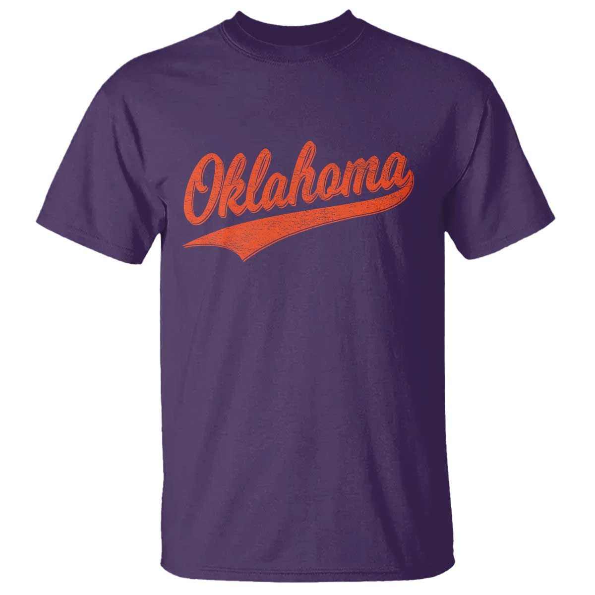 Vintage Oklahoma Orange Throwback Distressed T Shirt Retro Classic OK State Pride - Wonder Print Shop