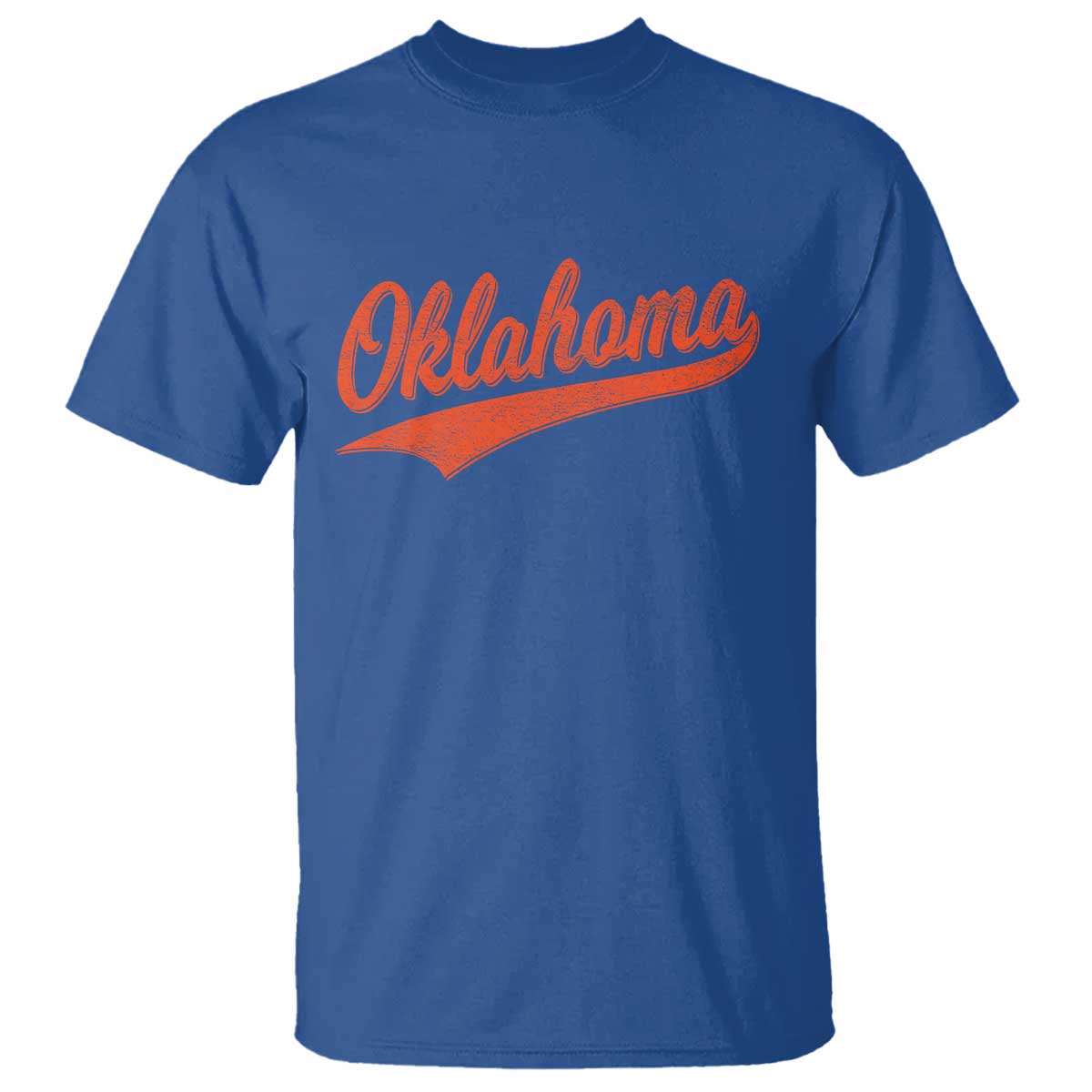 Vintage Oklahoma Orange Throwback Distressed T Shirt Retro Classic OK State Pride - Wonder Print Shop