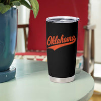 Vintage Oklahoma Orange Throwback Distressed Tumbler Cup Retro Classic OK State Pride - Wonder Print Shop