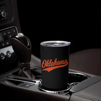 Vintage Oklahoma Orange Throwback Distressed Tumbler Cup Retro Classic OK State Pride - Wonder Print Shop