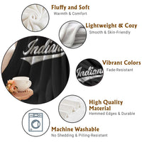 Vintage Indiana Retro Throwback Distressed Throw Blanket Retro Classic IN State Pride - Wonder Print Shop