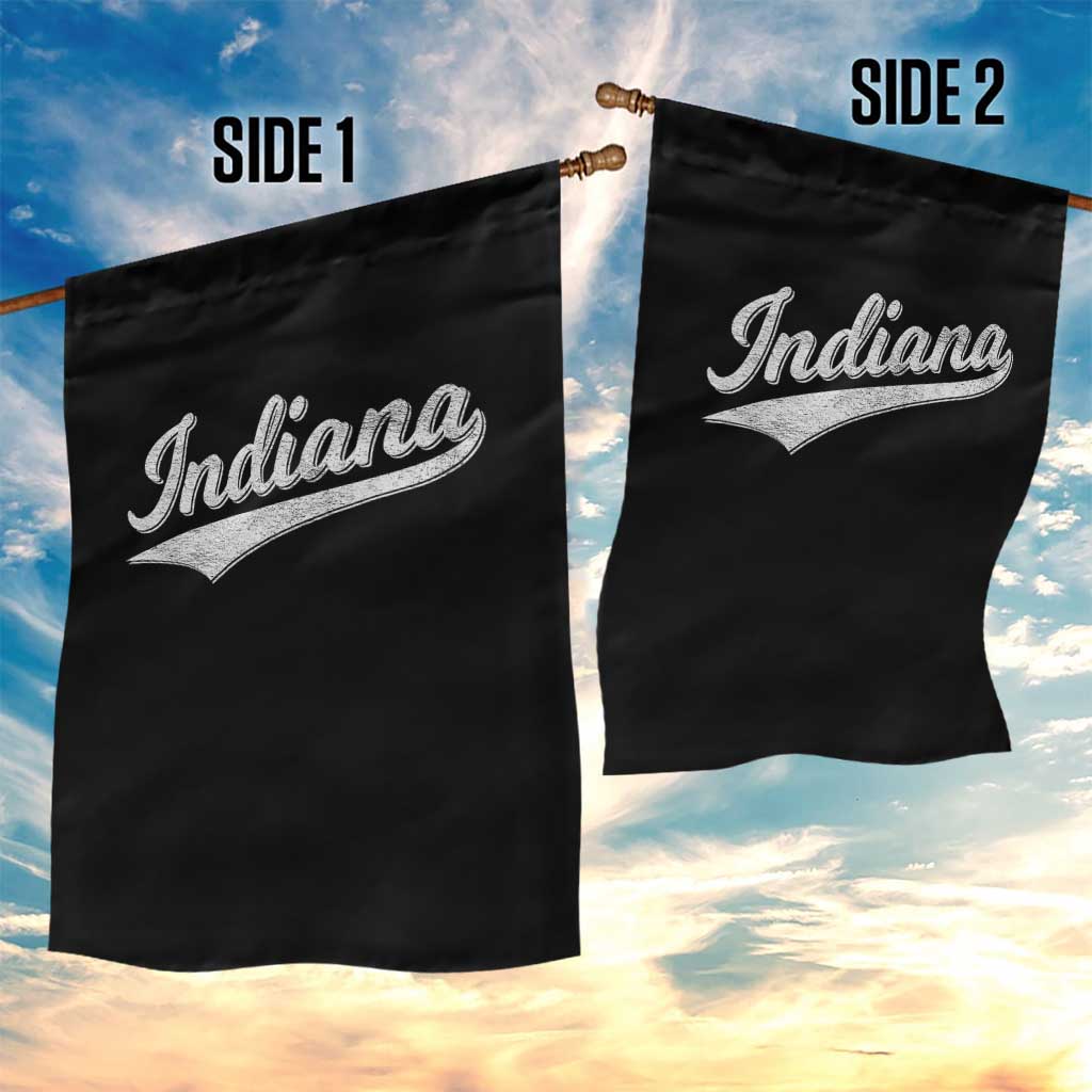 Vintage Indiana Retro Throwback Distressed Garden Flag Retro Classic IN State Pride - Wonder Print Shop