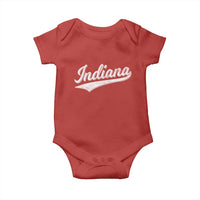Vintage Indiana Retro Throwback Distressed Baby Onesie Retro Classic IN State Pride - Wonder Print Shop
