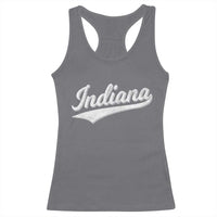 Vintage Indiana Retro Throwback Distressed Racerback Tank Top Retro Classic IN State Pride - Wonder Print Shop