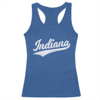 Vintage Indiana Retro Throwback Distressed Racerback Tank Top Retro Classic IN State Pride - Wonder Print Shop