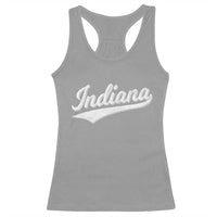 Vintage Indiana Retro Throwback Distressed Racerback Tank Top Retro Classic IN State Pride - Wonder Print Shop