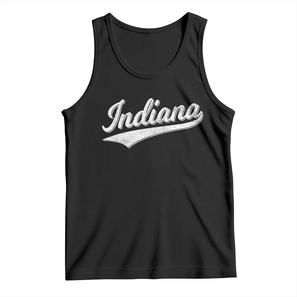 Vintage Indiana Retro Throwback Distressed Tank Top Retro Classic IN State Pride - Wonder Print Shop