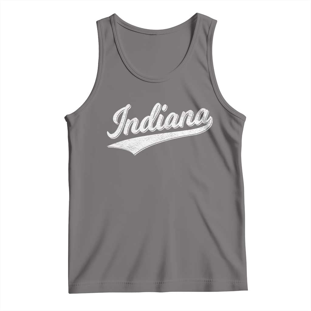 Vintage Indiana Retro Throwback Distressed Tank Top Retro Classic IN State Pride - Wonder Print Shop