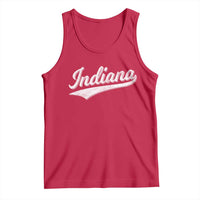 Vintage Indiana Retro Throwback Distressed Tank Top Retro Classic IN State Pride - Wonder Print Shop