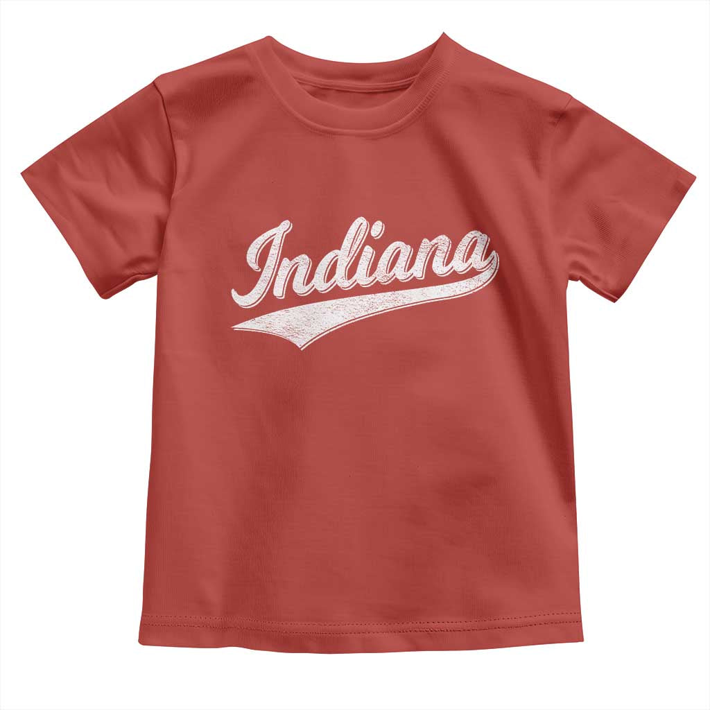 Vintage Indiana Retro Throwback Distressed Toddler T Shirt Retro Classic IN State Pride - Wonder Print Shop