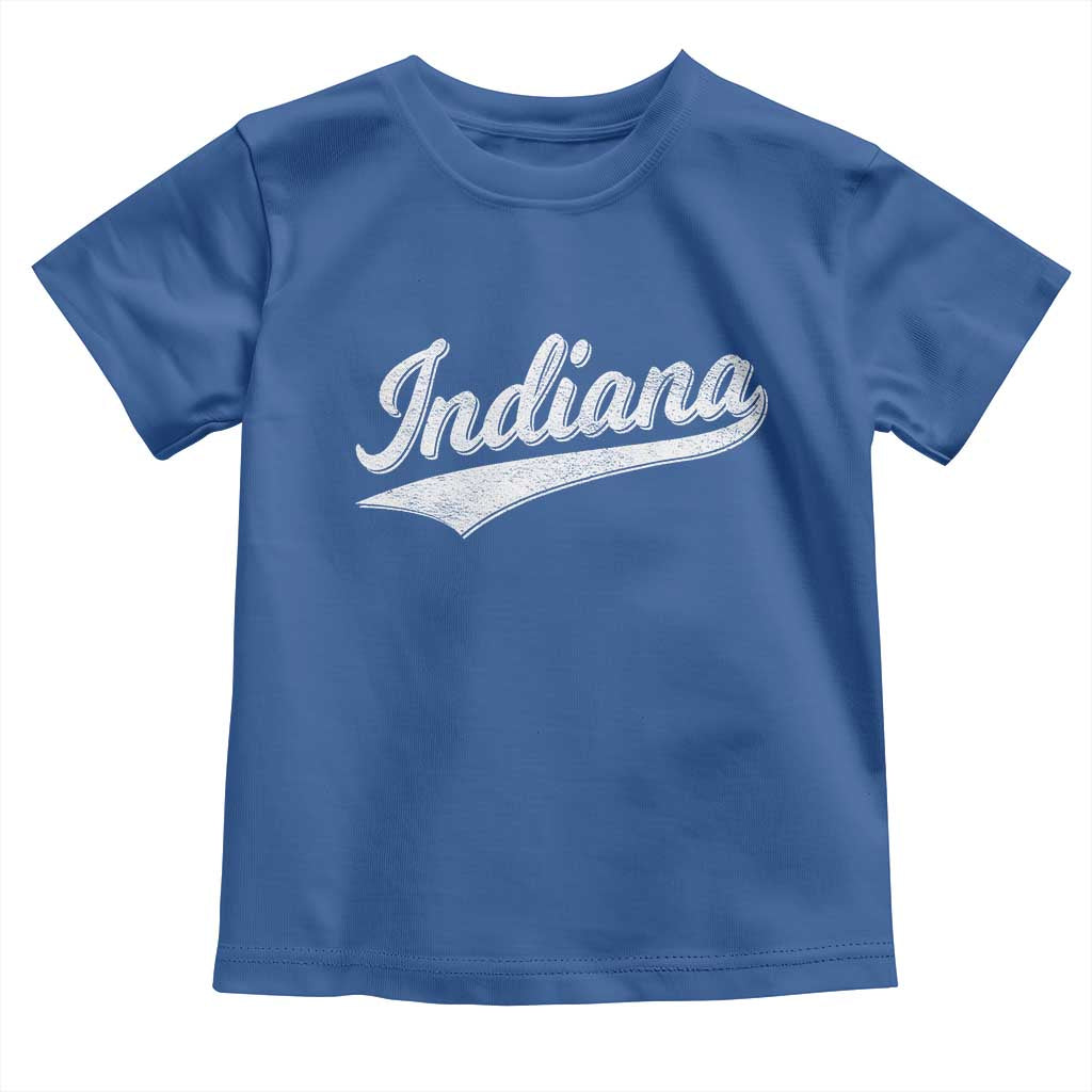 Vintage Indiana Retro Throwback Distressed Toddler T Shirt Retro Classic IN State Pride - Wonder Print Shop