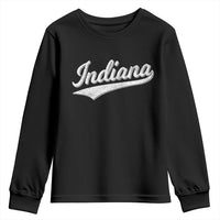 Vintage Indiana Retro Throwback Distressed Youth Sweatshirt Retro Classic IN State Pride - Wonder Print Shop