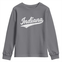 Vintage Indiana Retro Throwback Distressed Youth Sweatshirt Retro Classic IN State Pride - Wonder Print Shop