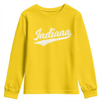 Vintage Indiana Retro Throwback Distressed Youth Sweatshirt Retro Classic IN State Pride - Wonder Print Shop