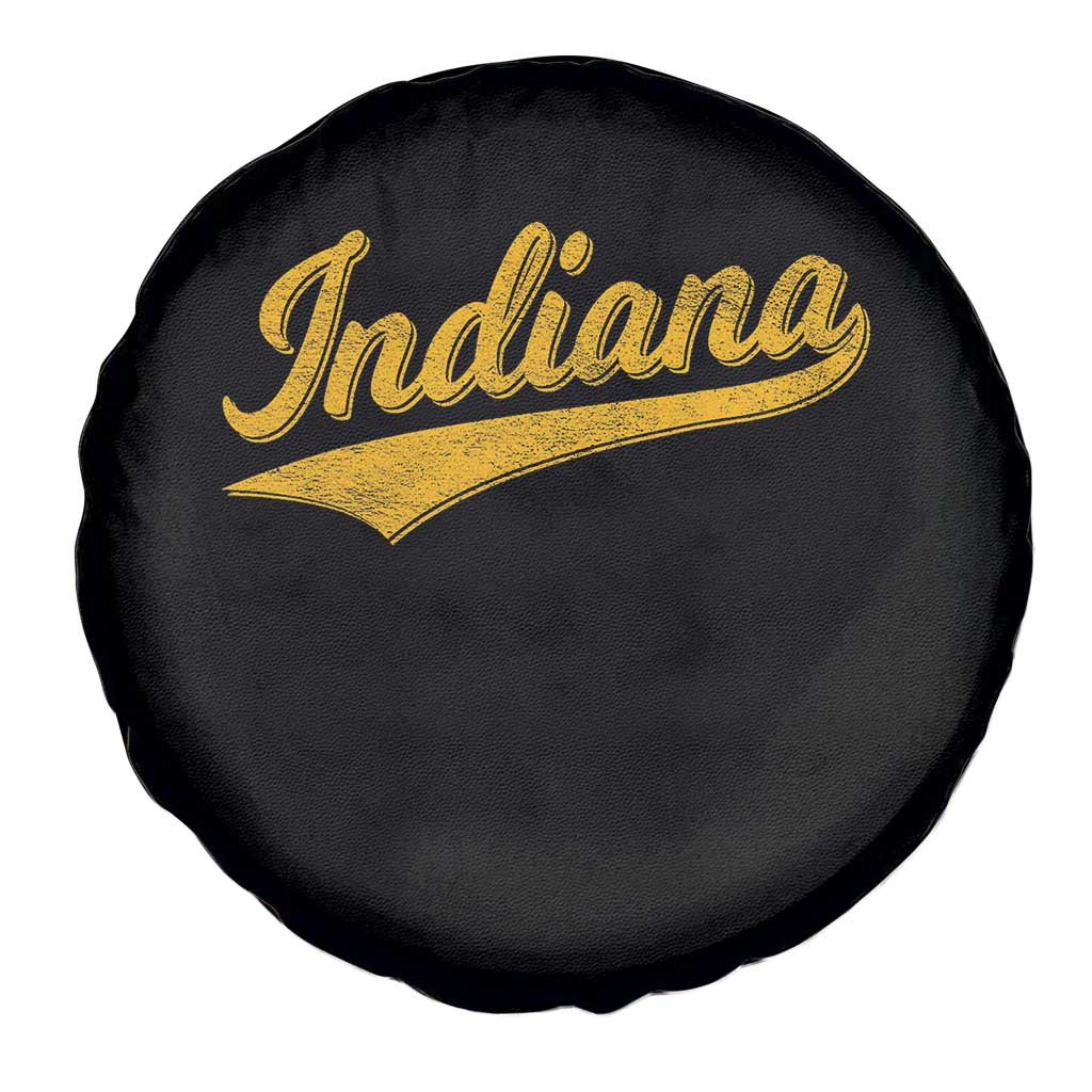 Vintage Indiana Retro Yellow Throwback Distressed Spare Tire Cover Retro Classic IN State Pride - Wonder Print Shop