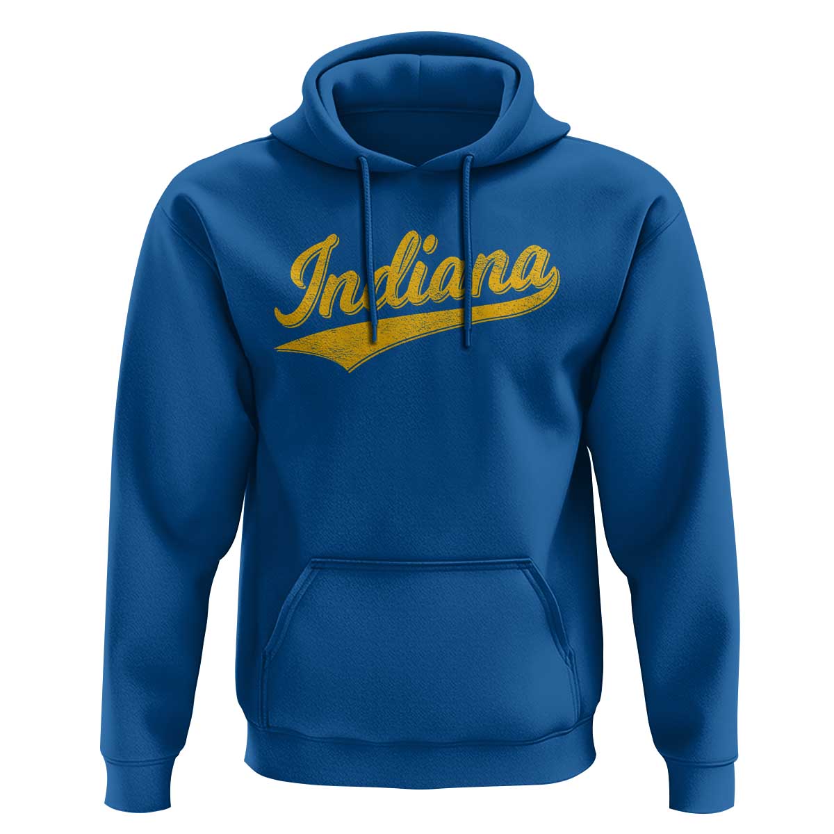 Vintage Indiana Retro Yellow Throwback Distressed Hoodie Retro Classic IN State Pride - Wonder Print Shop