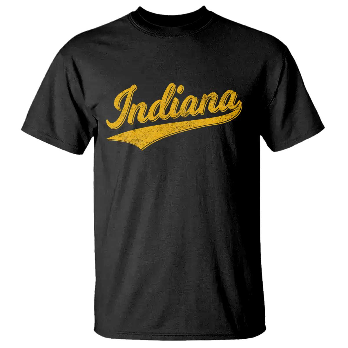 Vintage Indiana Retro Yellow Throwback Distressed T Shirt Retro Classic IN State Pride - Wonder Print Shop