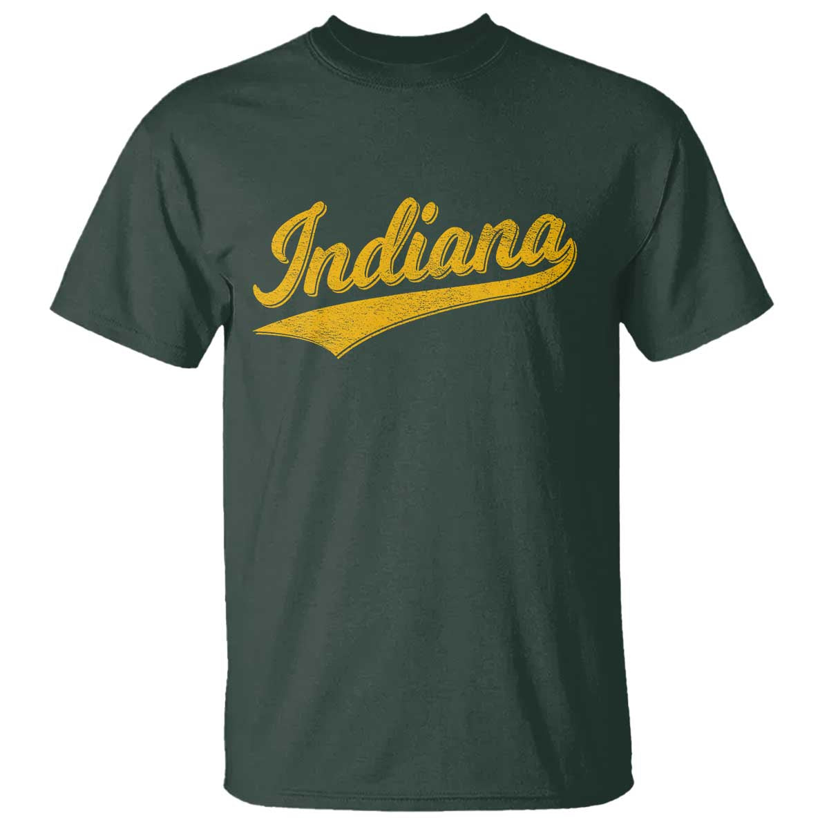 Vintage Indiana Retro Yellow Throwback Distressed T Shirt Retro Classic IN State Pride - Wonder Print Shop