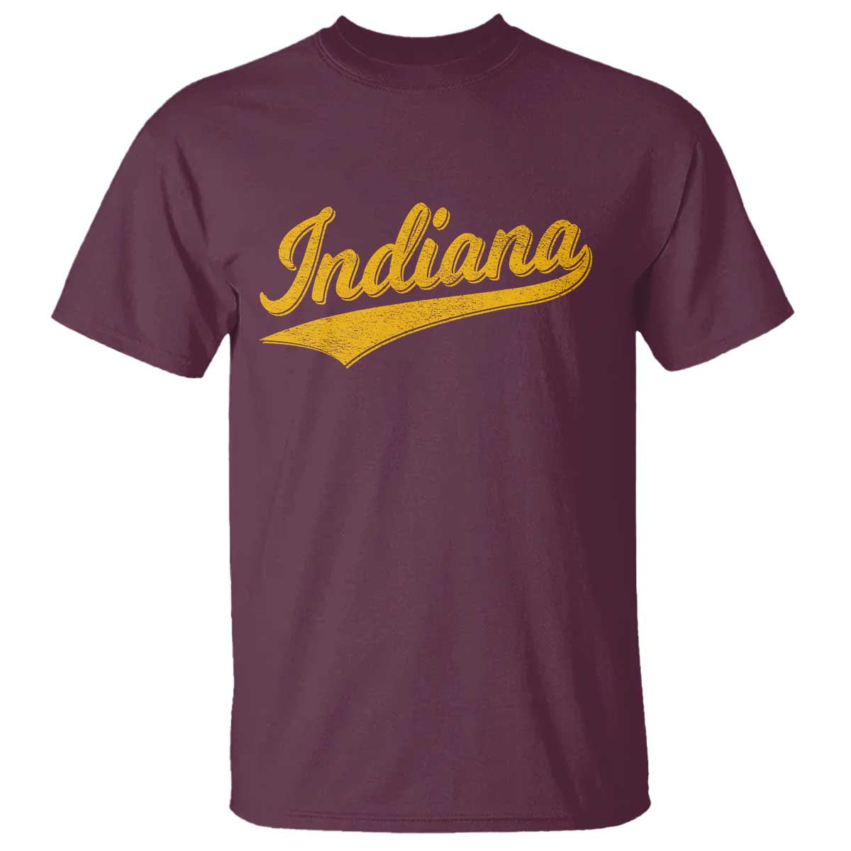 Vintage Indiana Retro Yellow Throwback Distressed T Shirt Retro Classic IN State Pride - Wonder Print Shop