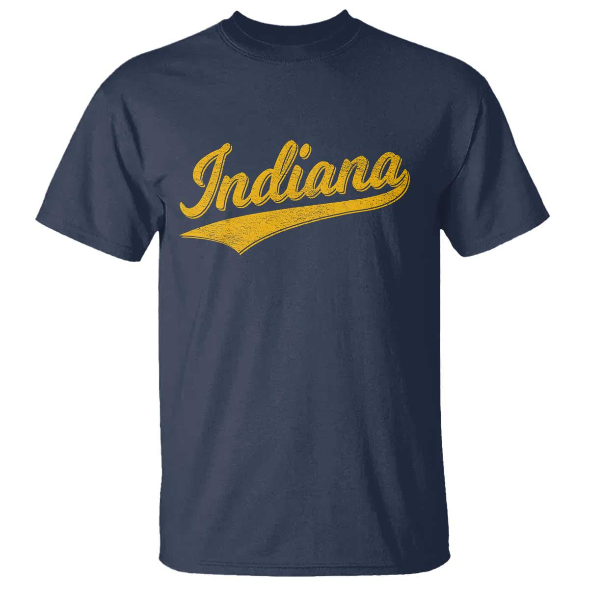Vintage Indiana Retro Yellow Throwback Distressed T Shirt Retro Classic IN State Pride - Wonder Print Shop
