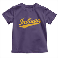Vintage Indiana Retro Yellow Throwback Distressed Toddler T Shirt Retro Classic IN State Pride - Wonder Print Shop