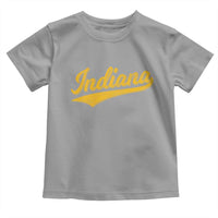 Vintage Indiana Retro Yellow Throwback Distressed Toddler T Shirt Retro Classic IN State Pride - Wonder Print Shop