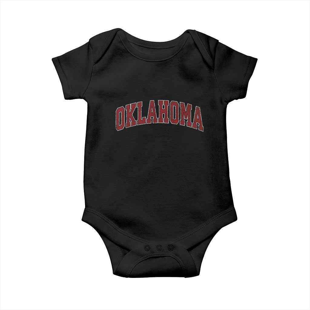 Vintage OKLAHOMA OK Baby Onesie Retro Throwback Design Classic Athletic Sports - Wonder Print Shop
