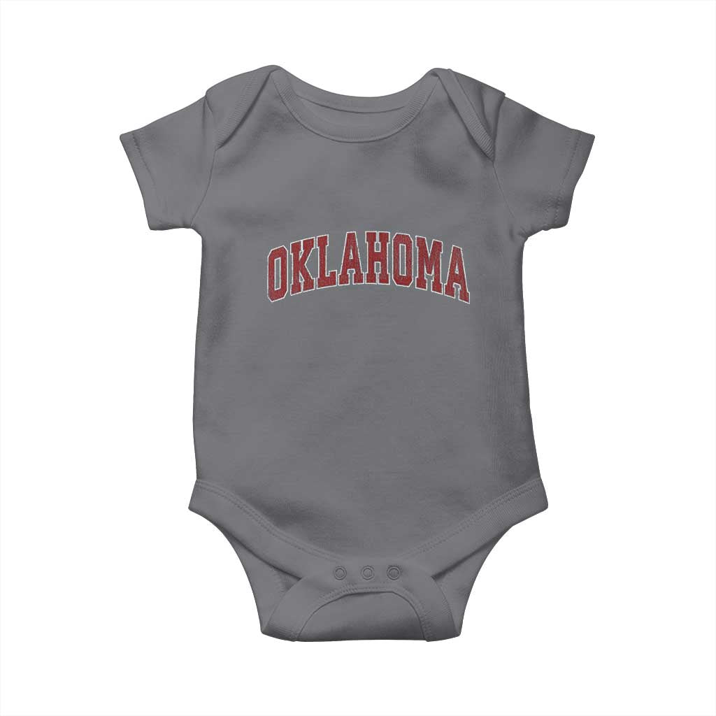 Vintage OKLAHOMA OK Baby Onesie Retro Throwback Design Classic Athletic Sports - Wonder Print Shop