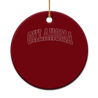 Vintage OKLAHOMA OK Ceramic Ornament Retro Throwback Design Classic Athletic Sports - Wonder Print Shop