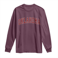 Vintage OKLAHOMA OK Long Sleeve Shirt Retro Throwback Design Classic Athletic Sports - Wonder Print Shop