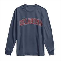 Vintage OKLAHOMA OK Long Sleeve Shirt Retro Throwback Design Classic Athletic Sports - Wonder Print Shop