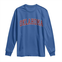 Vintage OKLAHOMA OK Long Sleeve Shirt Retro Throwback Design Classic Athletic Sports - Wonder Print Shop