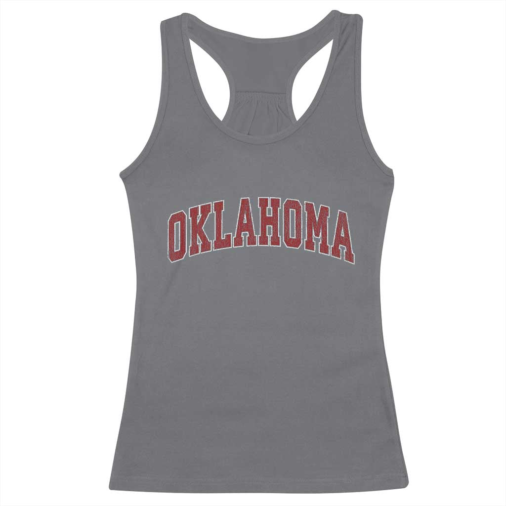 Vintage OKLAHOMA OK Racerback Tank Top Retro Throwback Design Classic Athletic Sports - Wonder Print Shop