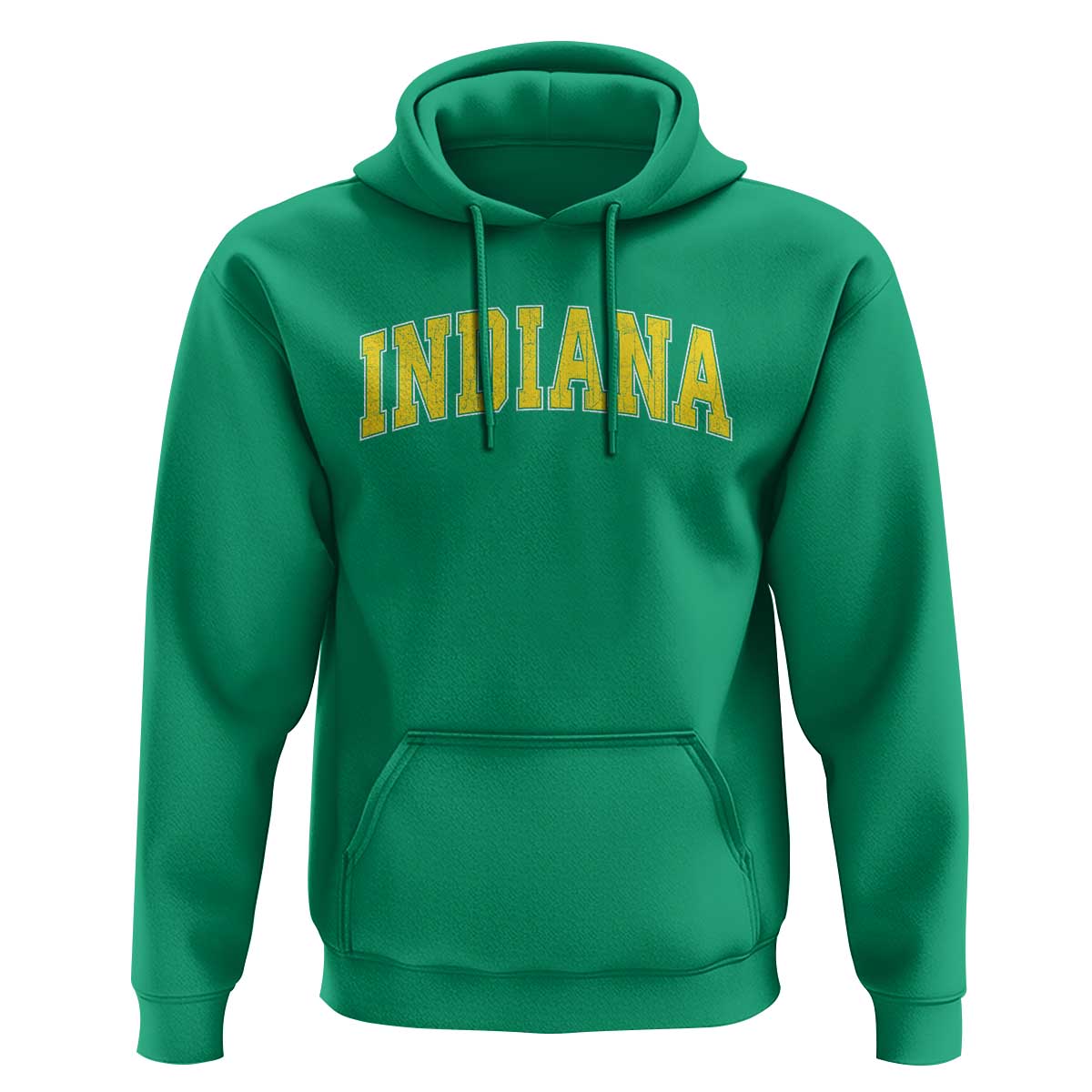 Vintage Indiana IN Hoodie Retro Throwback Design Classic Yellow Athletic Sports - Wonder Print Shop