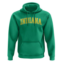 Vintage Indiana IN Hoodie Retro Throwback Design Classic Yellow Athletic Sports - Wonder Print Shop