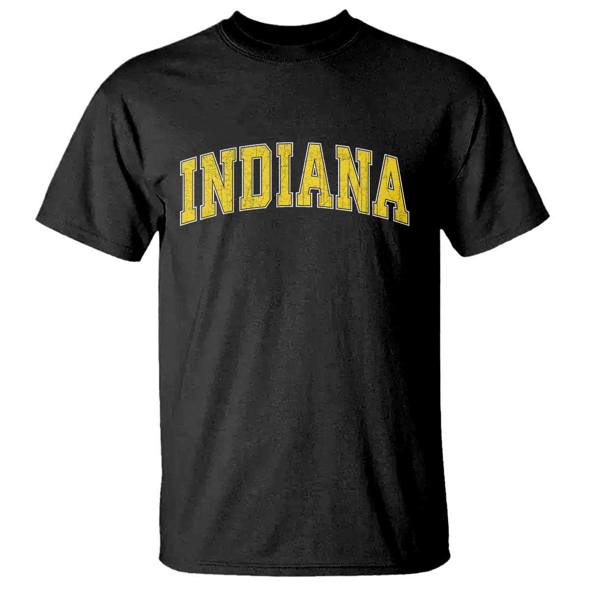 Vintage Indiana IN T Shirt Retro Throwback Design Classic Yellow Athletic Sports - Wonder Print Shop