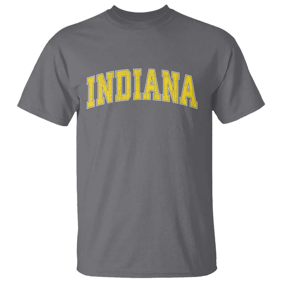 Vintage Indiana IN T Shirt Retro Throwback Design Classic Yellow Athletic Sports - Wonder Print Shop