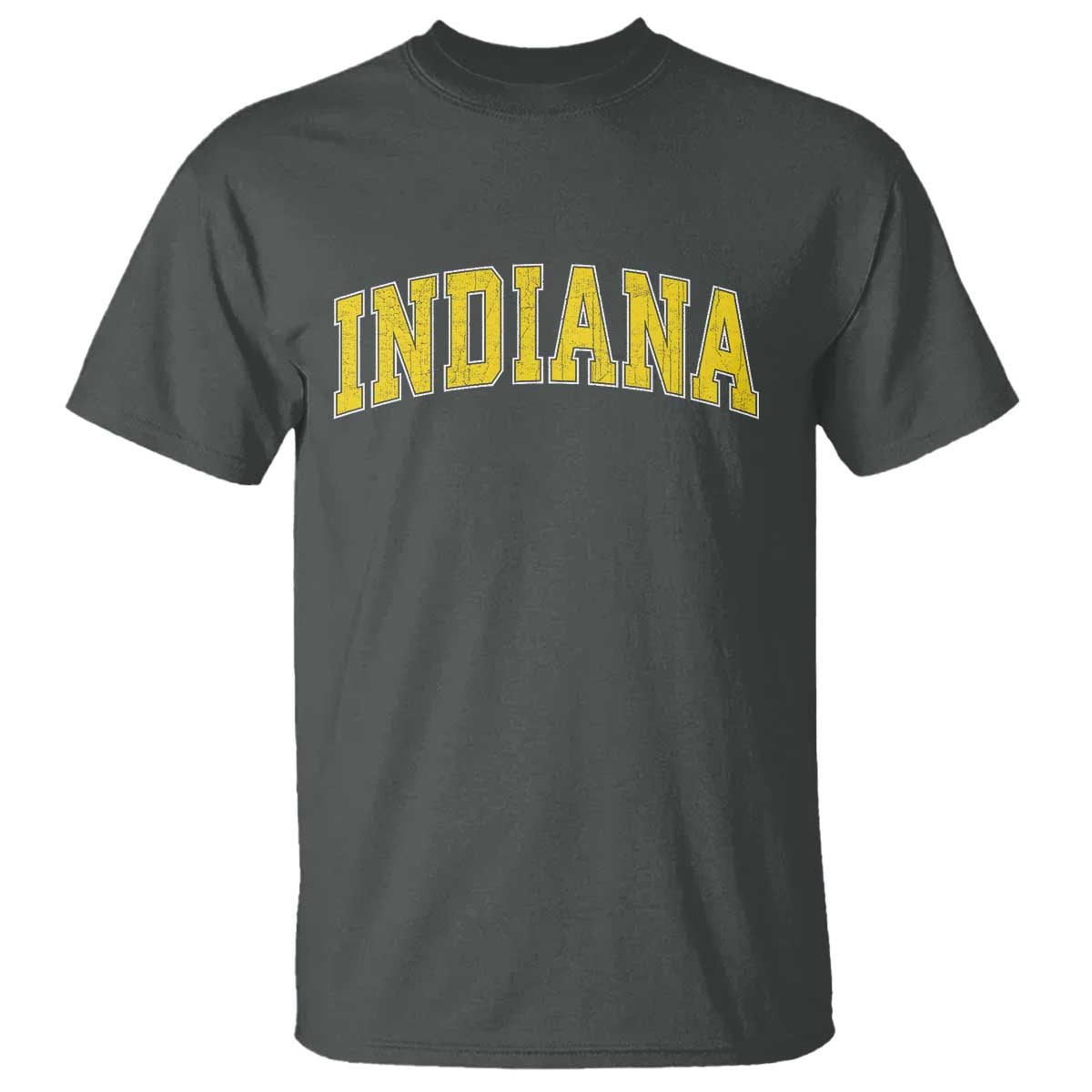 Vintage Indiana IN T Shirt Retro Throwback Design Classic Yellow Athletic Sports - Wonder Print Shop