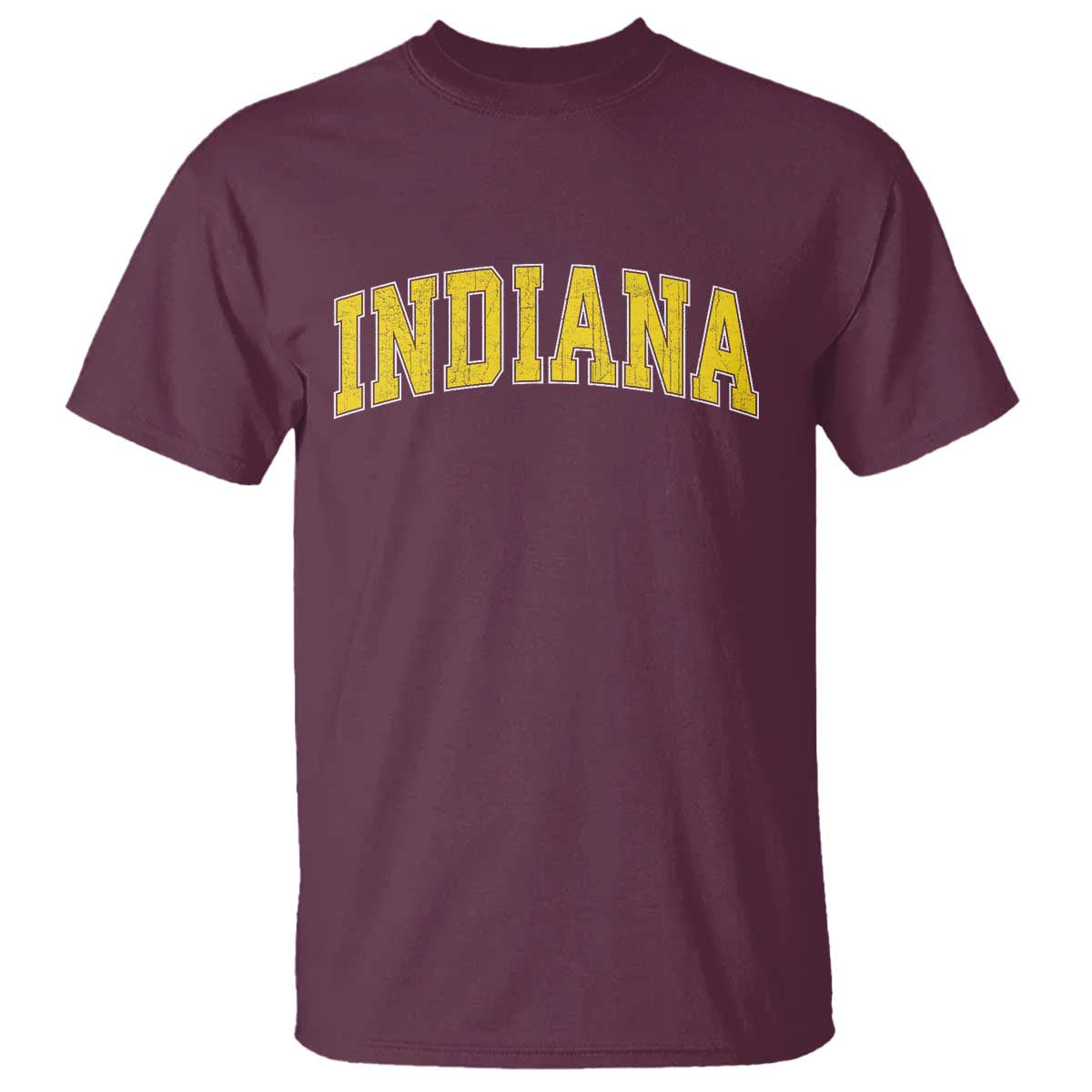 Vintage Indiana IN T Shirt Retro Throwback Design Classic Yellow Athletic Sports - Wonder Print Shop