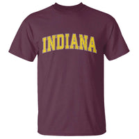 Vintage Indiana IN T Shirt Retro Throwback Design Classic Yellow Athletic Sports - Wonder Print Shop