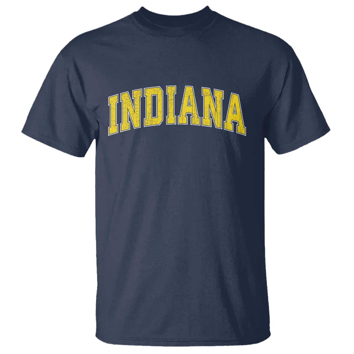 Vintage Indiana IN T Shirt Retro Throwback Design Classic Yellow Athletic Sports - Wonder Print Shop