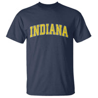 Vintage Indiana IN T Shirt Retro Throwback Design Classic Yellow Athletic Sports - Wonder Print Shop