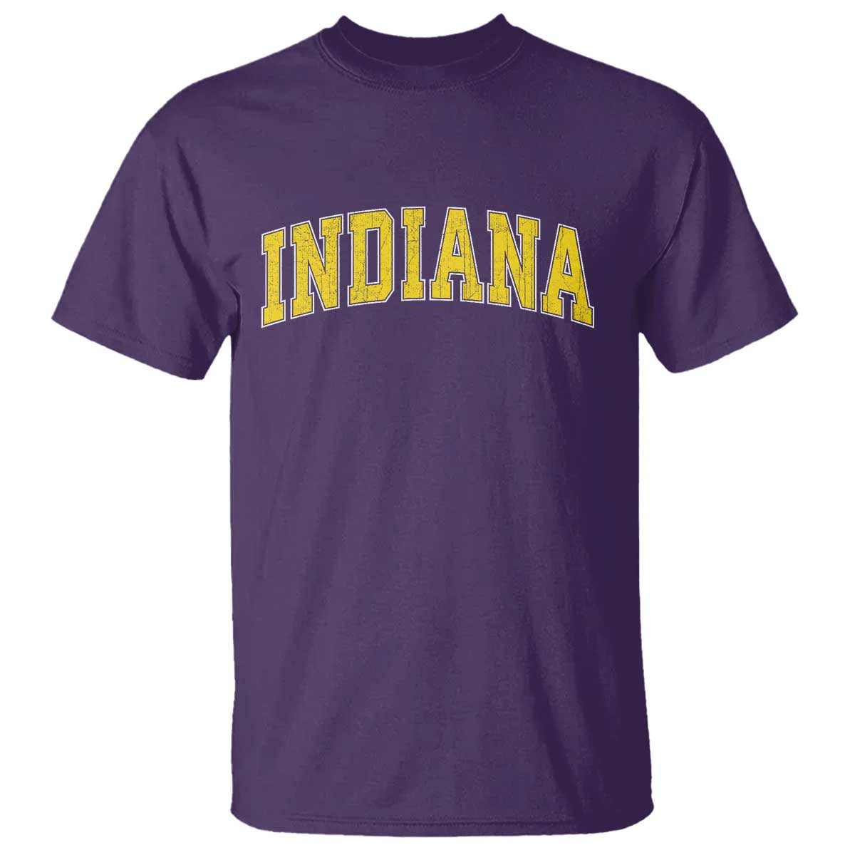 Vintage Indiana IN T Shirt Retro Throwback Design Classic Yellow Athletic Sports - Wonder Print Shop