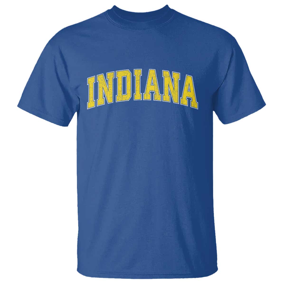 Vintage Indiana IN T Shirt Retro Throwback Design Classic Yellow Athletic Sports - Wonder Print Shop