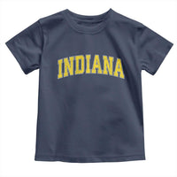 Vintage Indiana IN Toddler T Shirt Retro Throwback Design Classic Yellow Athletic Sports - Wonder Print Shop