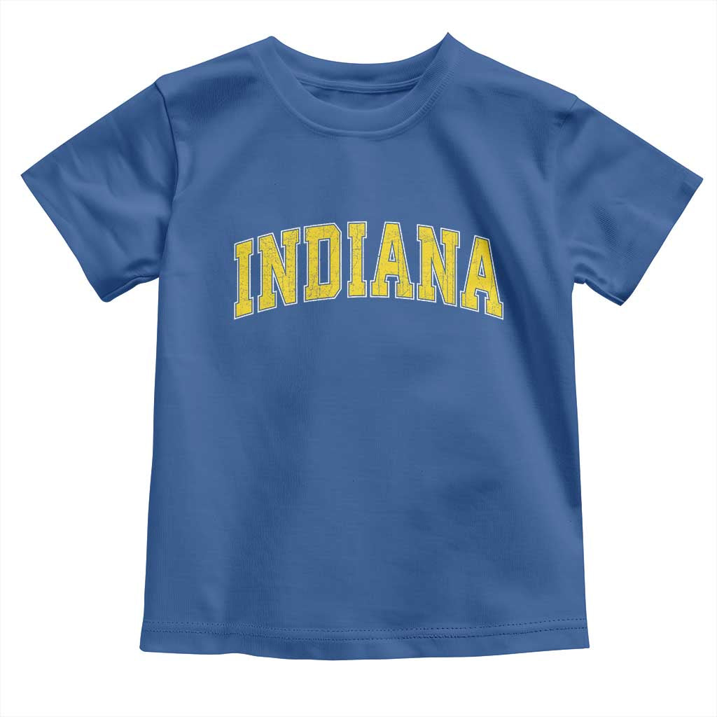 Vintage Indiana IN Toddler T Shirt Retro Throwback Design Classic Yellow Athletic Sports - Wonder Print Shop
