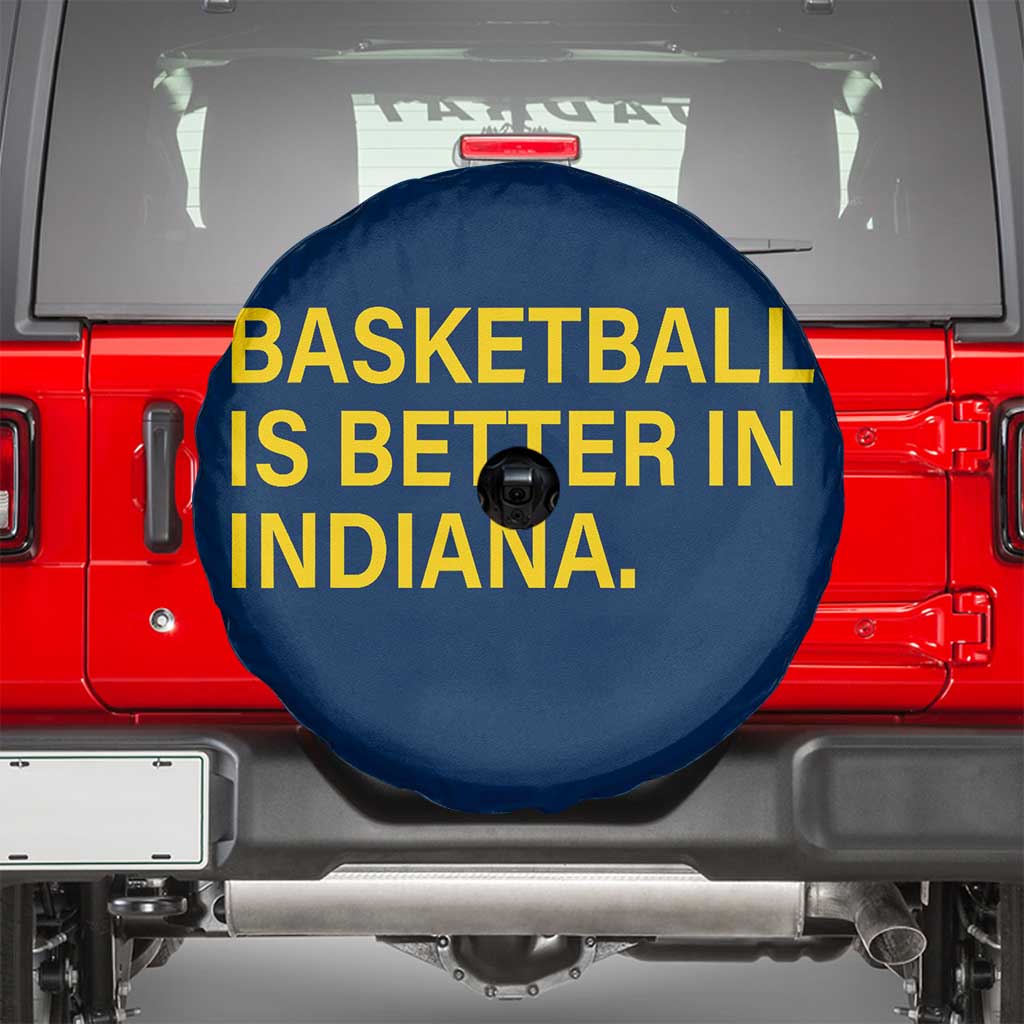 Basketball Is Better in Indiana Spare Tire Cover Bold Yellow Statement Hoosier Hoops Fans - Wonder Print Shop