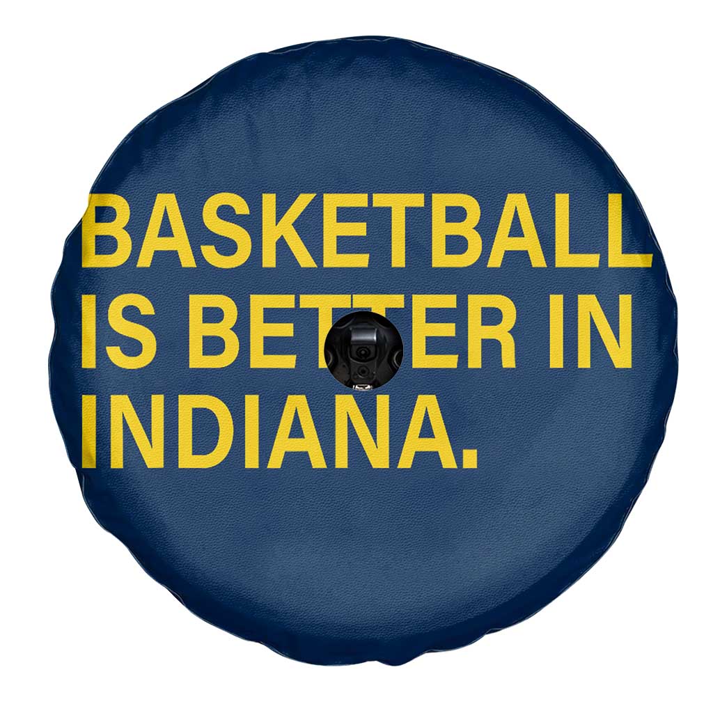 Basketball Is Better in Indiana Spare Tire Cover Bold Yellow Statement Hoosier Hoops Fans - Wonder Print Shop