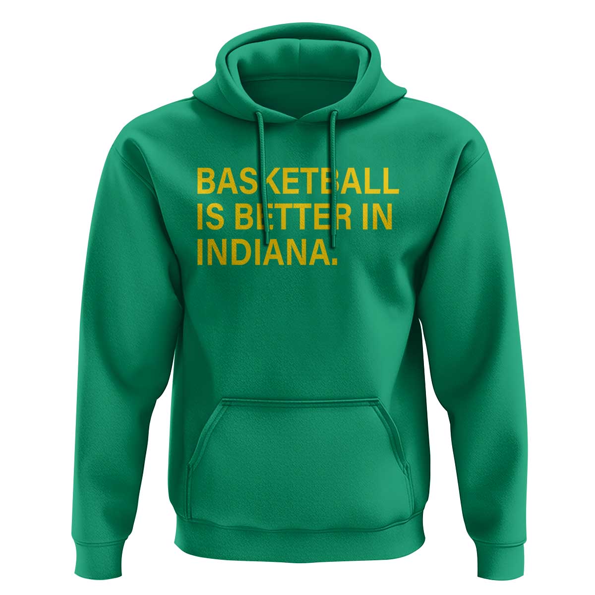 Basketball Is Better in Indiana Hoodie Bold Yellow Statement Hoosier Hoops Fans - Wonder Print Shop