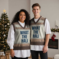 What The Hali V-Neck Knit Sweater Vest Indiana Hoosier Funny Basketball Overrated - Wonder Print Shop